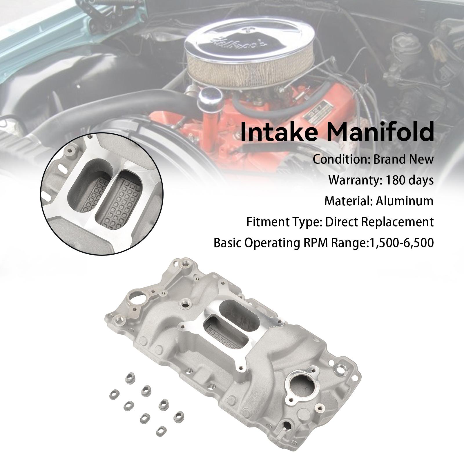 

Двухплоскостной впускной коллектор подходит для Chevy Small Block 305 327 350 400 57-86 Высокий подъем