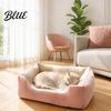 Resilient Cat Bed for Neck Support Rectangular Plush Bed, Cozy Pet Lounge Anti-slip Bottom, Cuddler Small Pets Washable Couch Indoor Cats Dogs Puppies