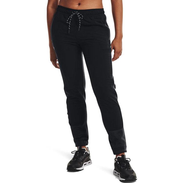 Under Armour Spliced Elastic Joggers Women Bottoms Black 1366042-001