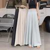 Korean Style 2024 Wide-Leg Women's Skirt-Pants: Super Loose Summer Casual Draped Swing Design