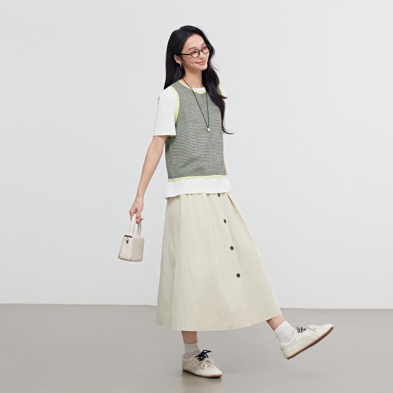 Elva's Island Women's Color-block Striped Knit Vest