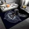 Nordic Raven Carpet with Valknut Symbol and Tribal Patterns Design Suitable for use as an anti-slip for living room bedroom sofas