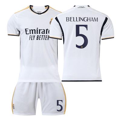 2023-24 Real Madrid Home Jersey #9 Mbappe #5 Bellingham #7 Vinicius, Fan Version Football Jerseys