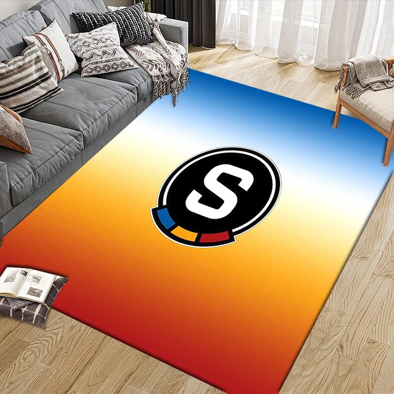 Tappeto Quadrato con Fantasia a Quadri AC Sparta Prague, Tappeto da Area, Tappeto per Soggiorno Camera da Letto Divano Sala Giochi Decorazione, Tappetino Antiscivolo