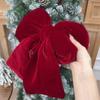 3/1PCS Large Red Velvet Christmas Bow Ornaments Xmas Tree Bowknot Hanging Pendant for Holiday New Year Party Gifts Decoration