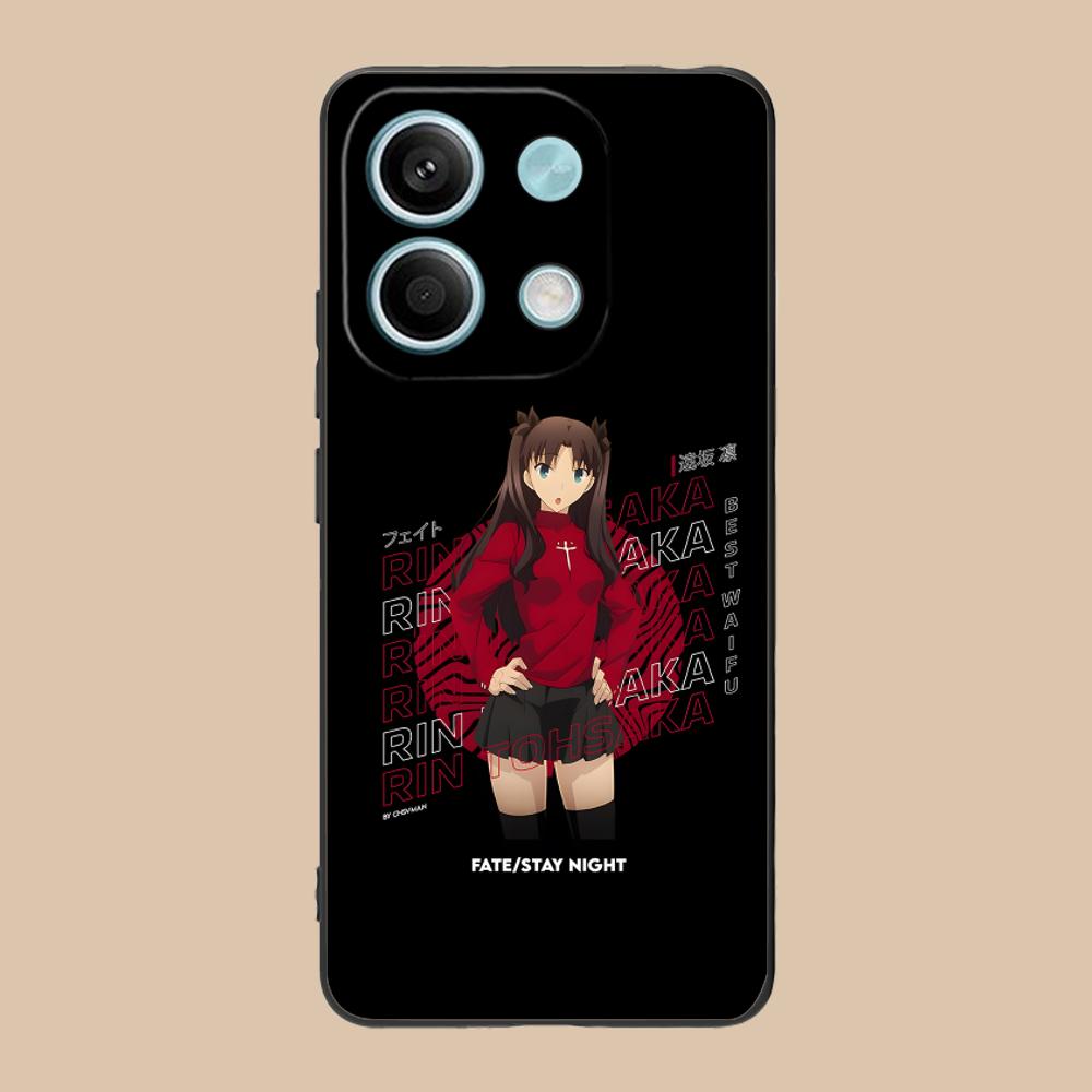 

Fate Rin Tohsaka Phone Case for Xiaomi POCO M6 M5 M4 M3 X7 X6 X5 X4 X3 F6 F5 F4 Pro GT 5G Black Smartphone Cover Cellphones POCO F4