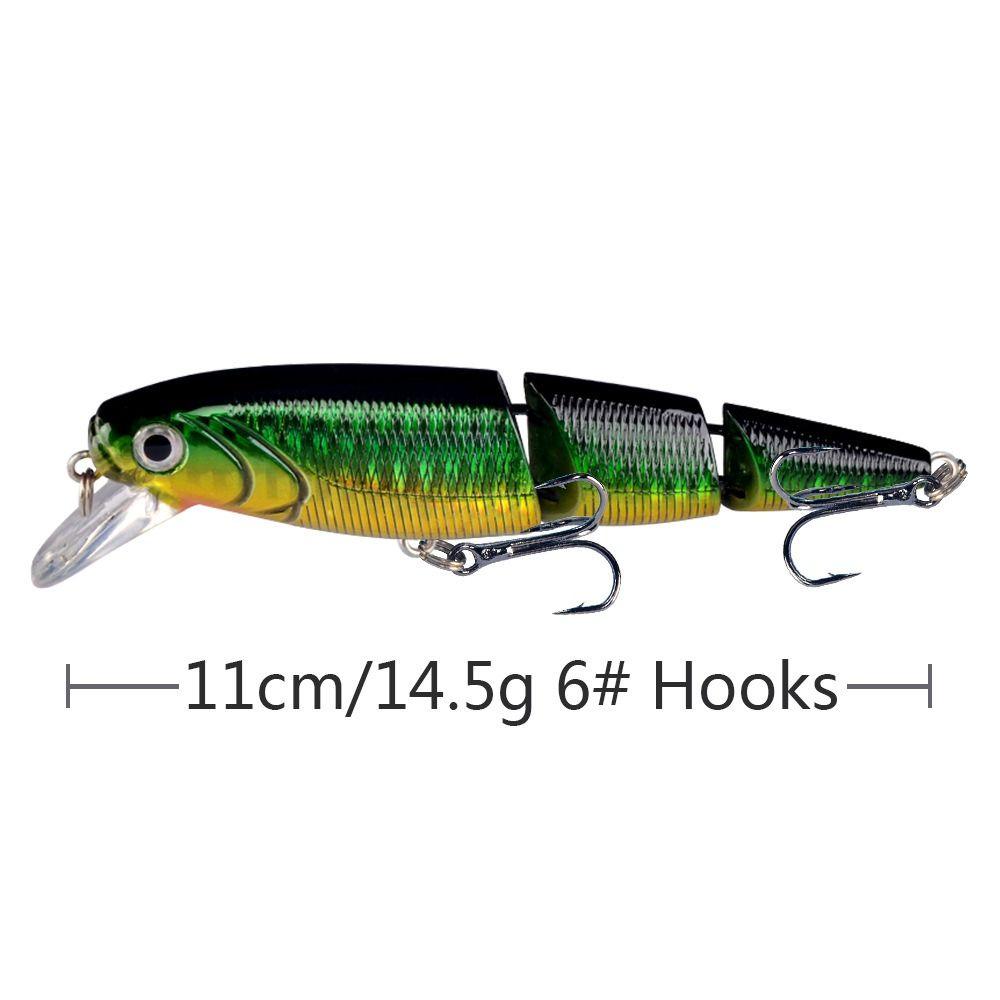 Multi Section Sea Bass Hard Fishing Lure Artificial Bait 3D Fish Eyes Multi Section Fishing Lure Hard Lure