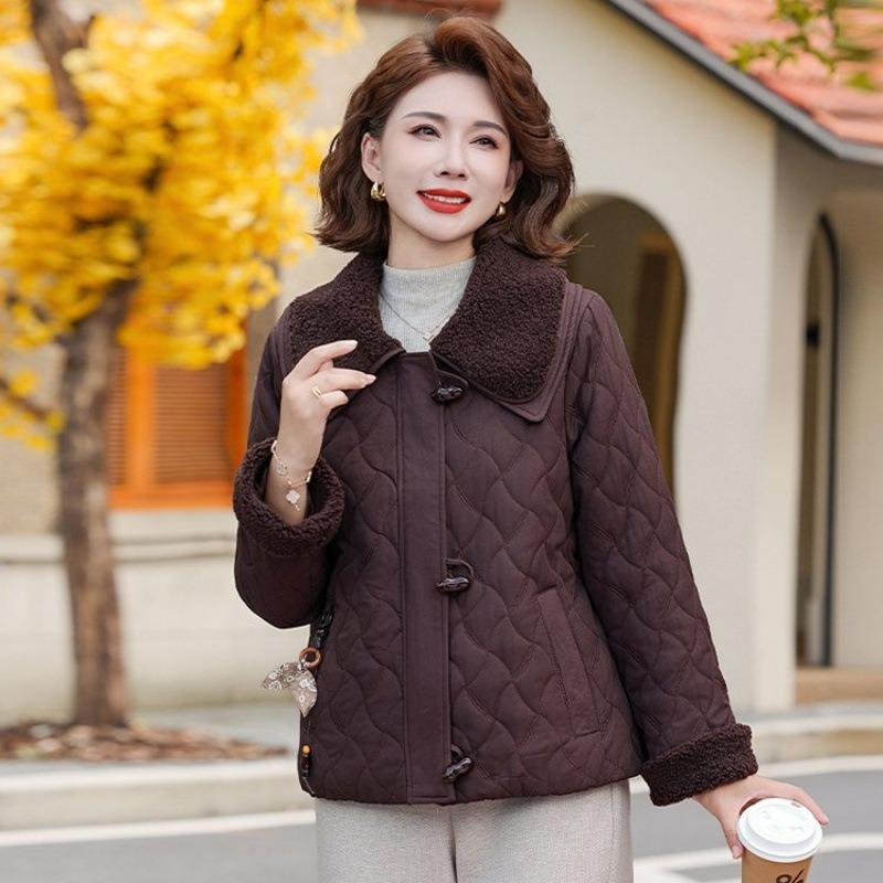 Women's Cotton-padded Clothes Women's Winter New Small Chinese Fragrant Short Cotton-padded Clothes Navy Collar Jacket Women