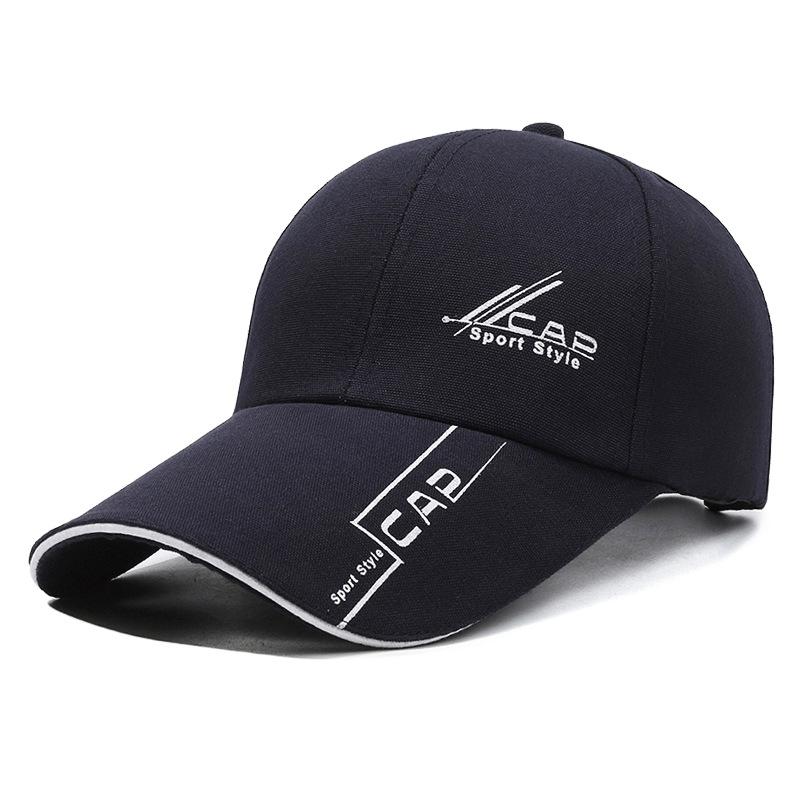 Large Size Long Bill Baseball Cap for Men Spring Summer Face Slimming Deep Hard Top Sun Hat UV Protection Outdoor