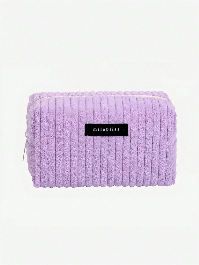 1PC New corduroy makeup bag, large-capacity plush makeup bag inner liner, portable beauty products storage bag
