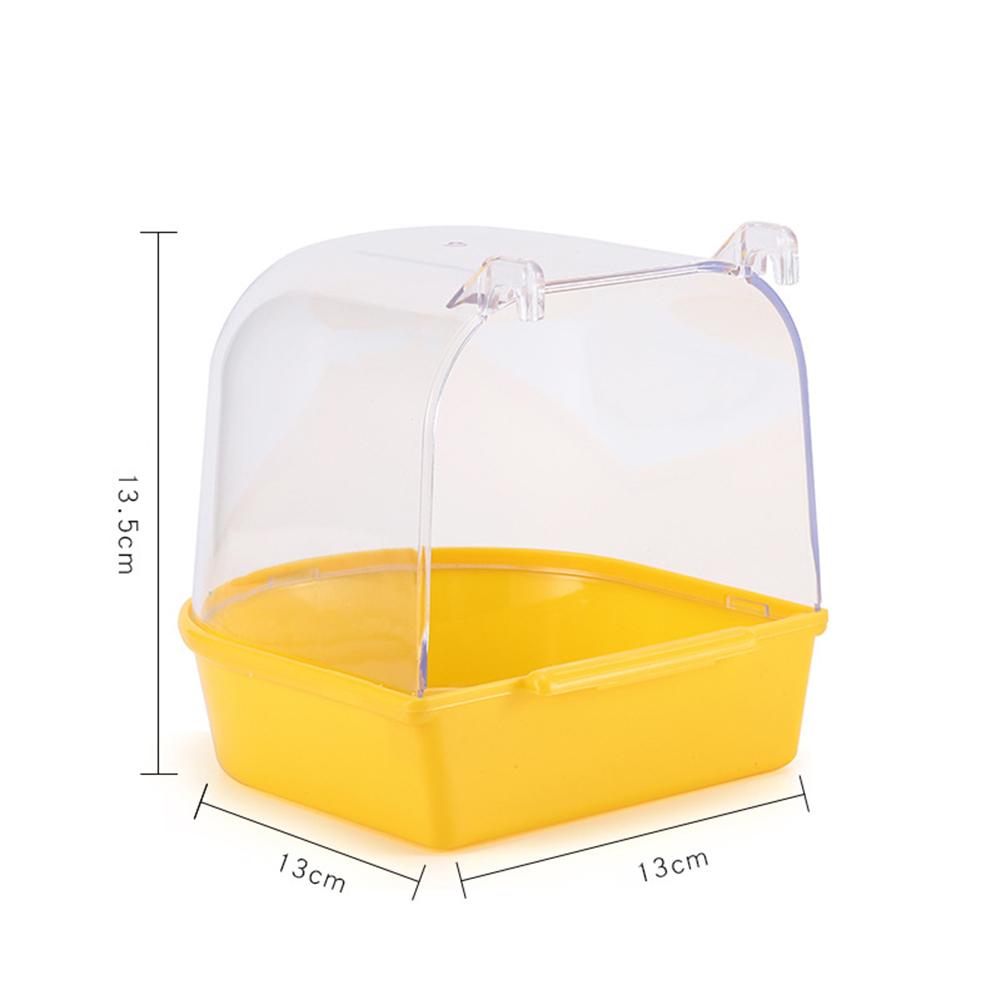 Plastic Bird Bath Bird Shower Parrot Bath Hanging Bird Cage Mirror Basin Bird Water Bath Pet Bird Bowl Pet Bird Bath Supplies