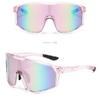 Fashion Sports One-Piece Colorful Large-Frame Glasses Two-Color Temple Sports Cycling Sunglasses Cycling Glasses