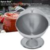 Stainless Steel Spice Condiment Seasoning Jar Box with Swivel Cover for Salt Sugar Kitchen