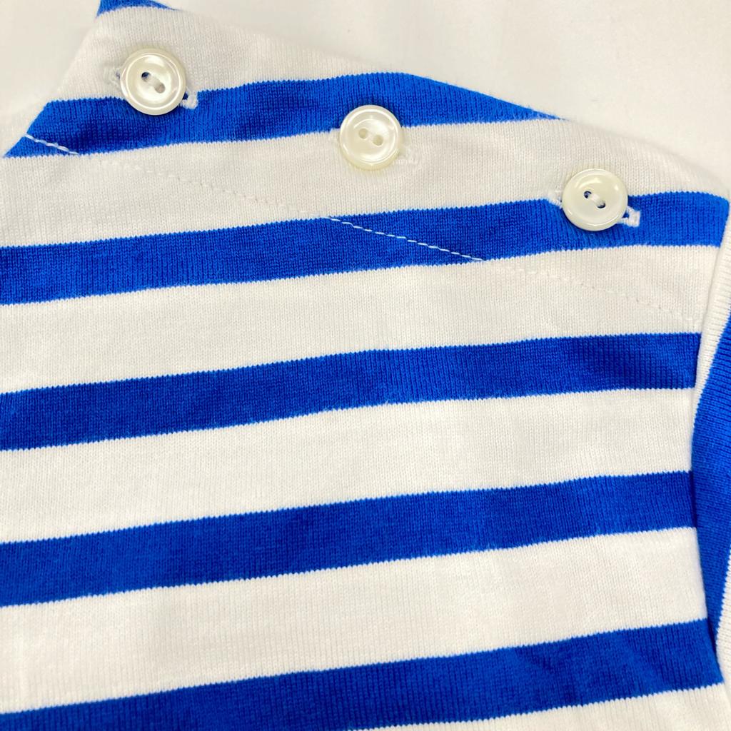 Lacoste Excellent Condition Blue BEAMS BOY Special Order Striped Half-sleeve Dress Dress 38 blueUsed