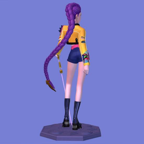 Kpop Hunter Figure Animated Movie Inspired Cartoon Girl Figurine Statue Model Home Office Bookshelf