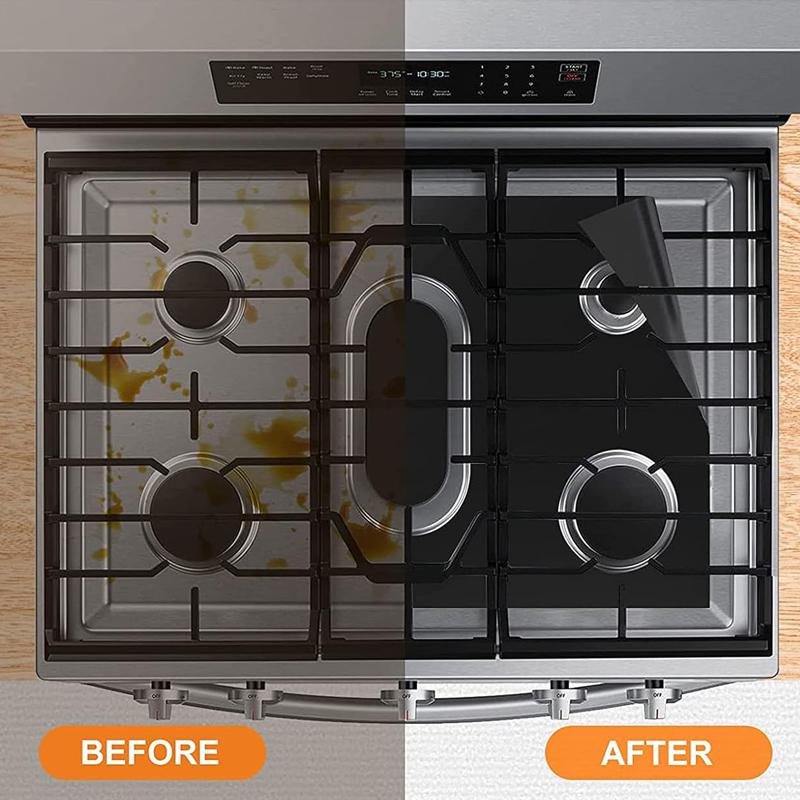 5-hole Gas Stove Protector Pad Anti-Oil Stovetop Burner Cooker Protective Mat Reusable Furnace Gas Cooker Protectors Covers