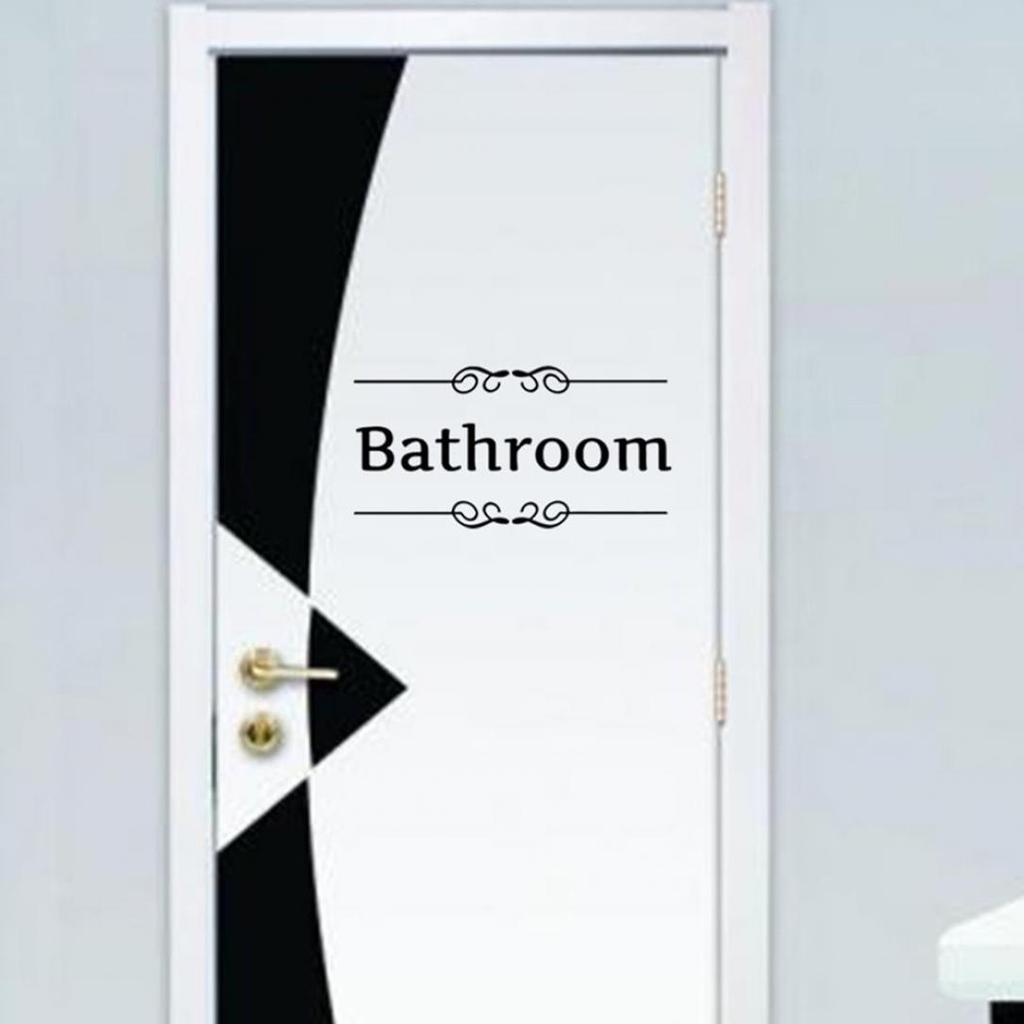 Removable Waterproof Bathroom Toilet Door Wall Decal Sticker Home DIY Decor