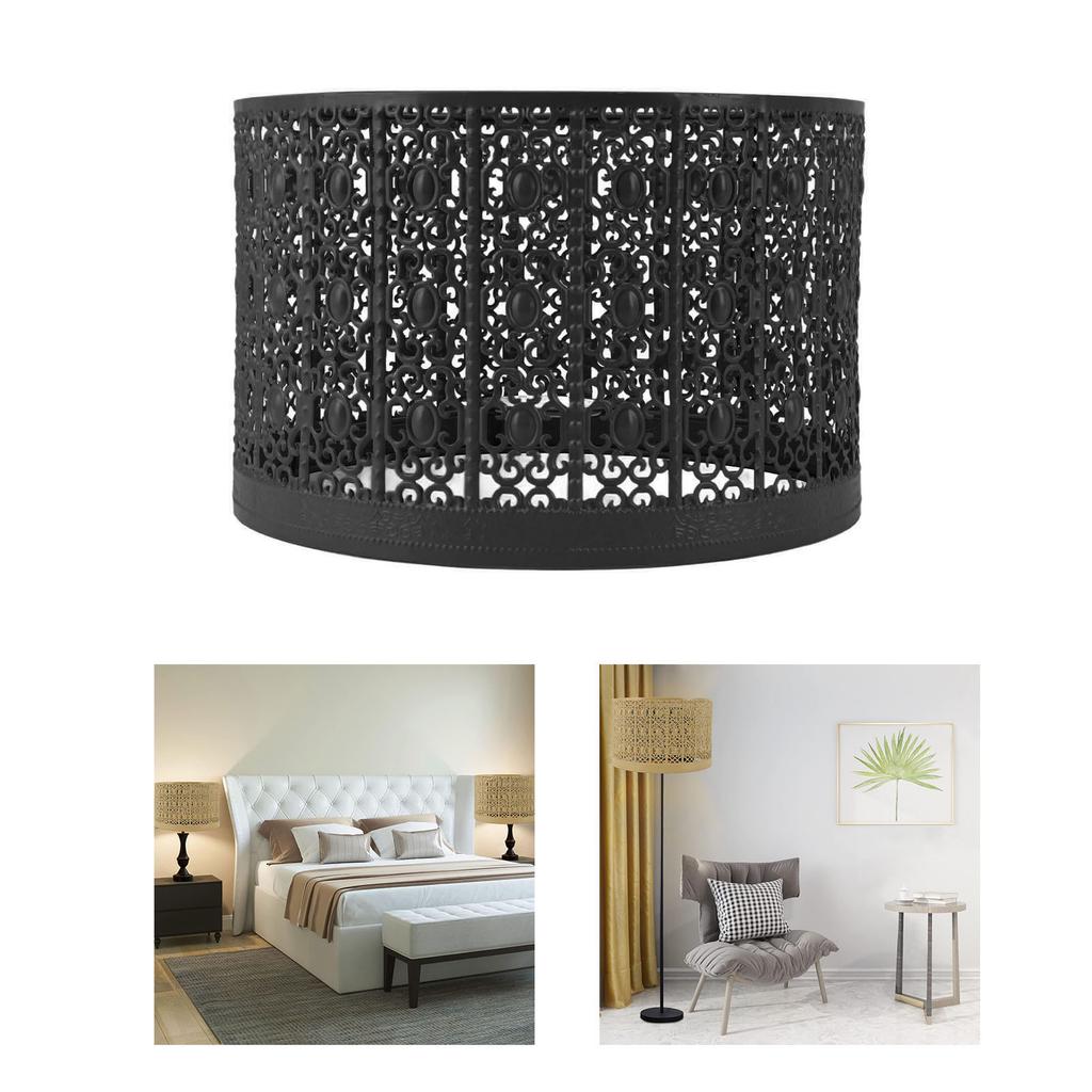 Lamp Shade Hollow Out Metal E27 E14 Clip On Easy Installation   Lamp Cover for Table Bedroom Living Room Home