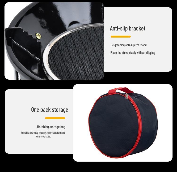 Windproof High-Power Infrared Portable Gas Stove for Outdoor Picnic