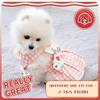 Summer Dog Harness Dresses with Leash Set Pet Dogs Clothes Bow Tie Bust Back Dress Puppy Clothing Cute Fashion Outfit Pet Item
