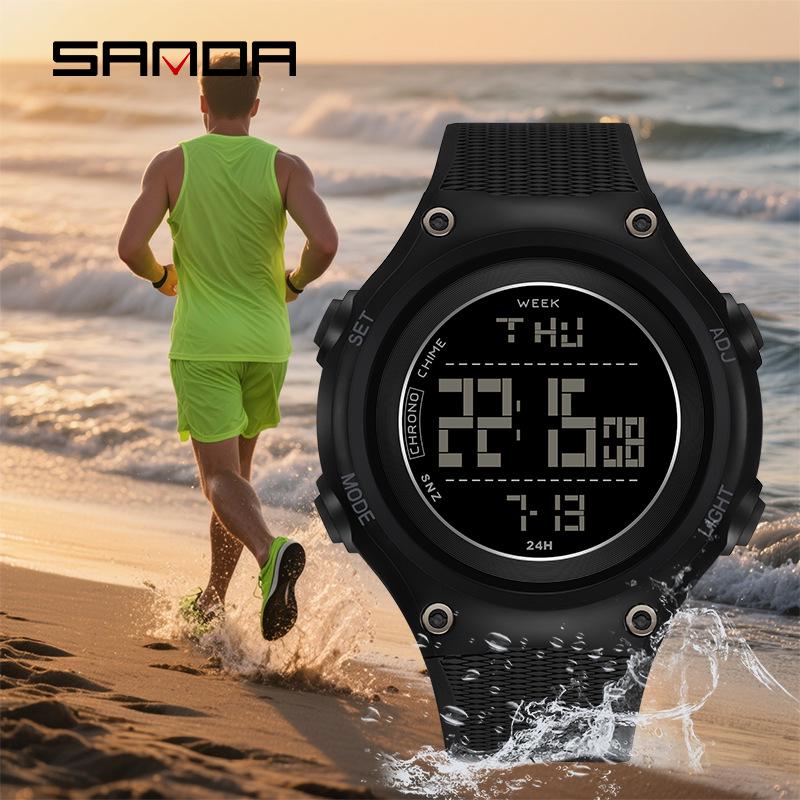 Sanda Multifunctional Youth Luminous Waterproof Sports Watch