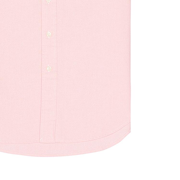 Polo Ralph Lauren Solid Color Logo Embroidered Square Collar Single-Breasted Short Sleeve Shirt Men Shirts Pink 710794942-003