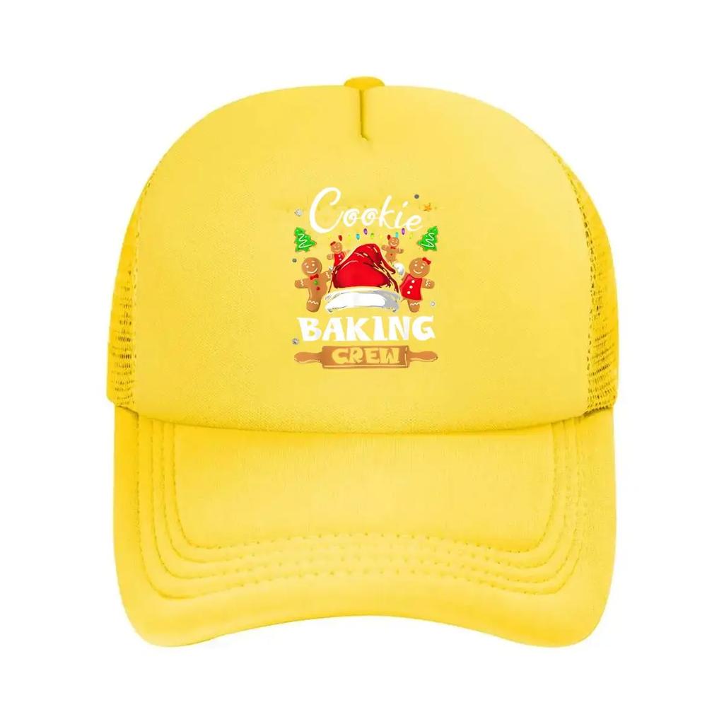 Cookie Baking Festive Inspired Christmas Crew Desig Mesh Baseball Cap