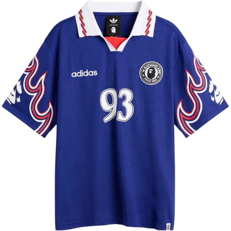 Adidas Originals x BAPE SSL FLAME JERSEY Polo Shirt Unisex KF4914 XS