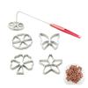 Aluminum Rosette Mold Iron Maker Waffle Alloy Frying Snack Funnel Cookie Bake Mold Bunuelos Mold with Handle Baking Tool