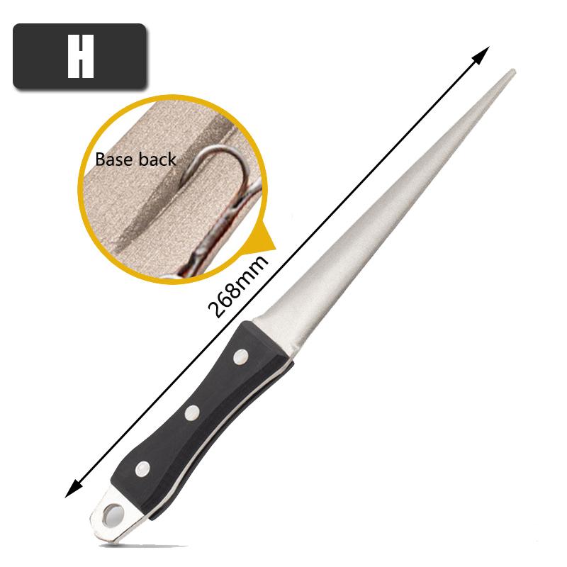 Sharpening Rod Diamond Rod Kitchen Gadgets Knife Sharpener Slaughterhouse Butcher Sharpening Bar Fish Hook Grinding