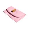 Gucci Bamboo Bamboo Detail Soft Leather Card Holder Women's Pink