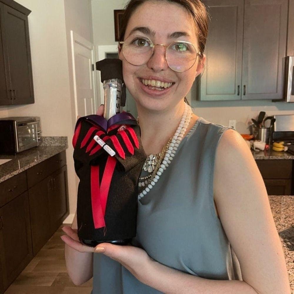 

Докторское платье, украшение для бутылки вина, аксессуары для мини-отеля, новая одежда для бутылки вина, выпускной