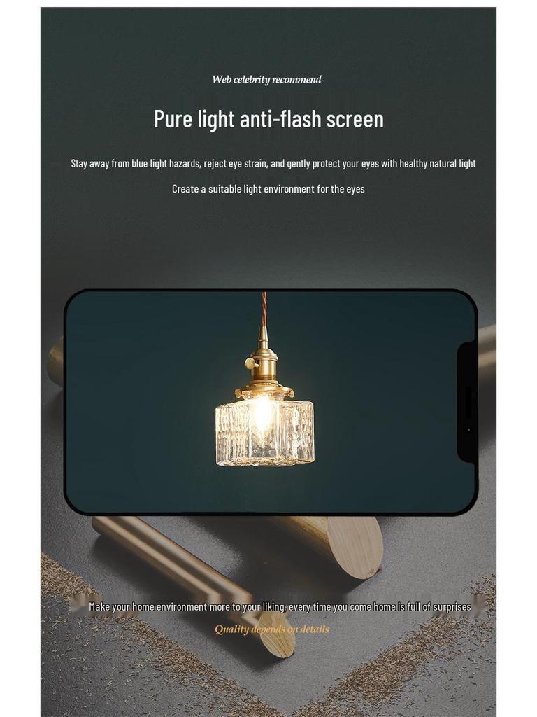Japanese Retro Three-Head Glass Pendant Light for Restaurant, Cafe, Bar, or Home Entrance