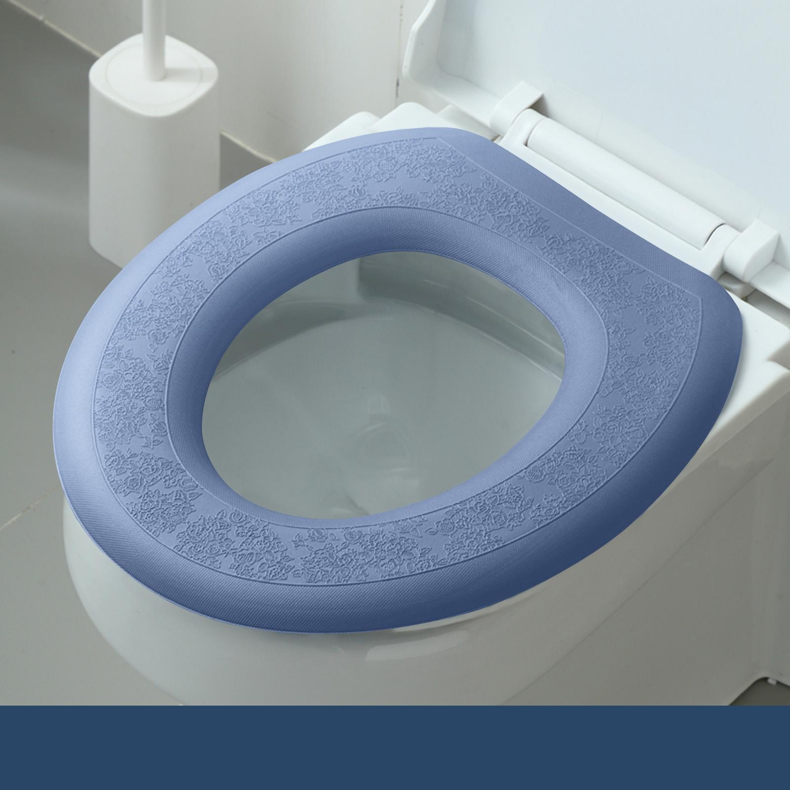 

EVA Туалетний килимок Побутова подушка для сидіння унітазу Піна Потовщена Чотири сезони Універсальний чохол для унітазу Туалетна прокладка One Size синій