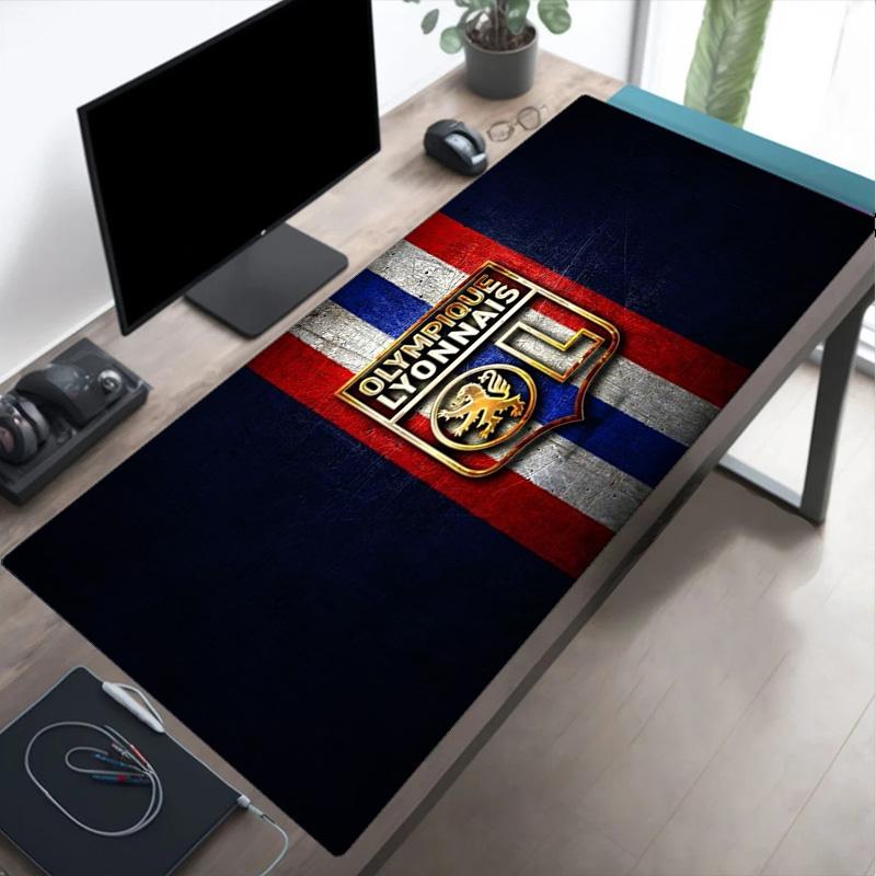 Olympique Lyonnais Football Crest Mouse pad Mouse pad, Gaming Mouse Pad, keyboard pad, Desk Decor for computer notebook Fan Gift Birthday Gift