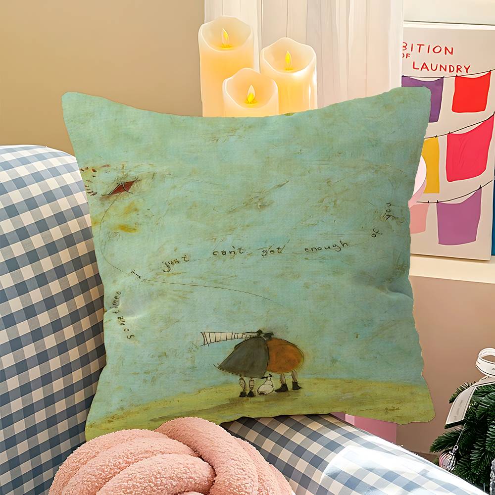Аниме наволочка Сэм Тофт для спальни и гостиной, декоративная наволочка для подушки на диван 12x12Inch