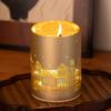 Aromatherapy Soy Wax Candle Romantic City Pattern Holiday Gift Bedroom Lasting Fragrance Nightlight Hand-Poured