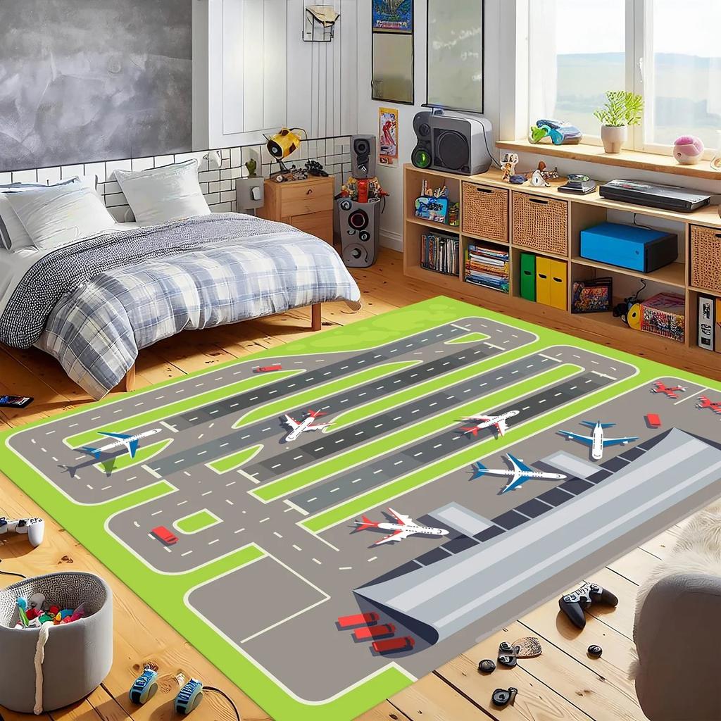 Flygplatsmatta Flygmatta Landningsbanematta Vardagsrumsmatta Barnmatta Halkfri Golvmatta Områdesmatta Barnrumsmmatta Gåva till Barn