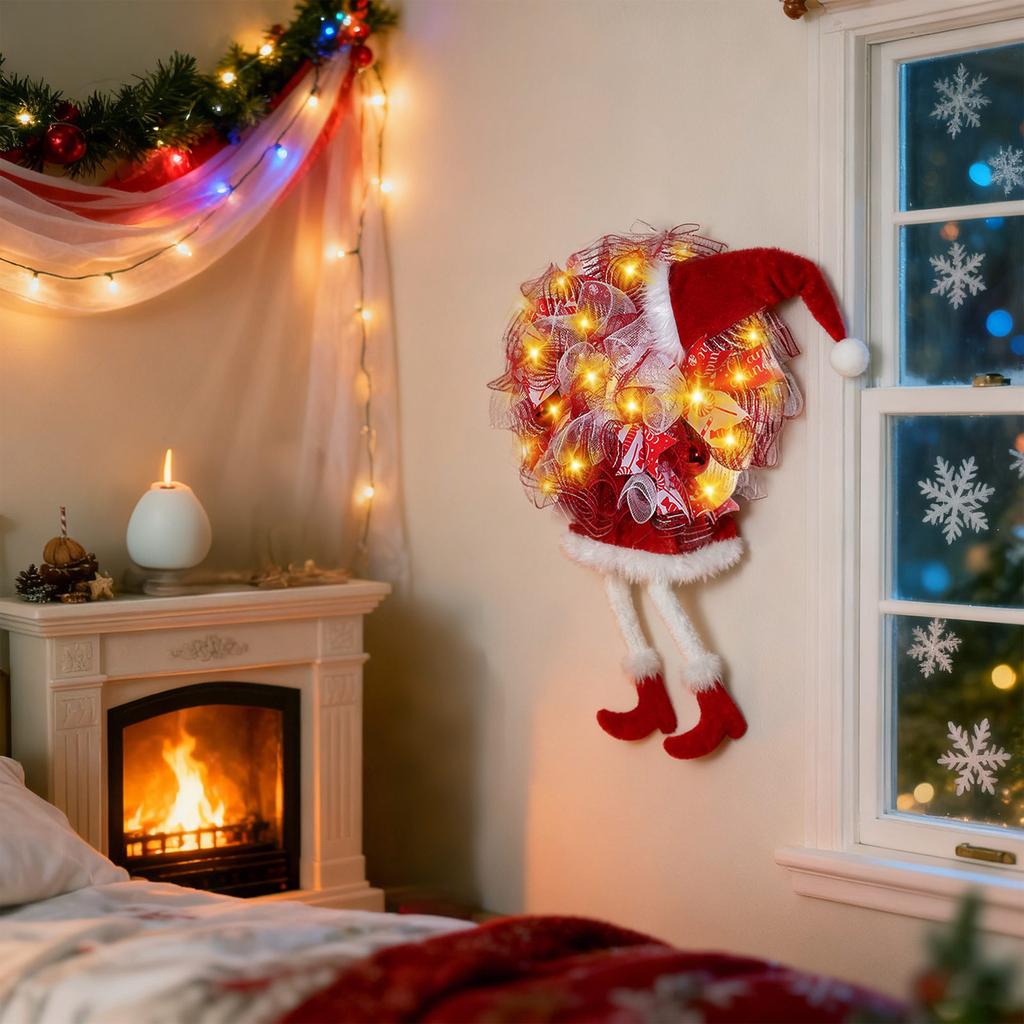 Wieniec bożonarodzeniowy Wieniec Boho Wieniec bożonarodzeniowy Dekoracja domu Dekoracja ścienna drzwi