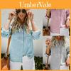 Women's Long Sleeve Tops Stylish Button Down Casual Blouse Shirt T-shirt For All Seasons