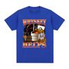 Maglietta Divertente Meme "Il Whiskey Aiuta" Abbigliamento Unisex Moda Magliette a Maniche Corte Girocollo Unisex Cotone Vintage Alta Qualità