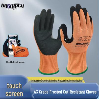 Gants Tactiles Anti-Coupure Calibre 18 A3: Résistant à l'usure, Antidérapant, Respirant pour le traitement mécanique