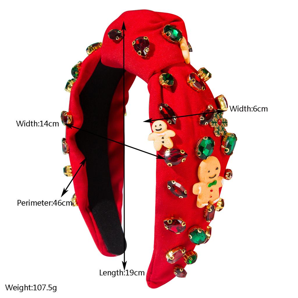 Christmas Personalized Gingerbread Man Snowflake Headband
