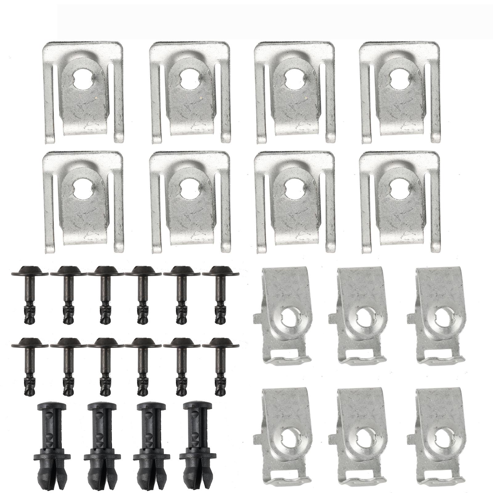 

30Pcs For A4 B8 A5 8T Car Undertray Engine Under Cover Fixing Clips Shield Trim Panel Screws Kit Auto Repairing Accessories чёрный/серебряный