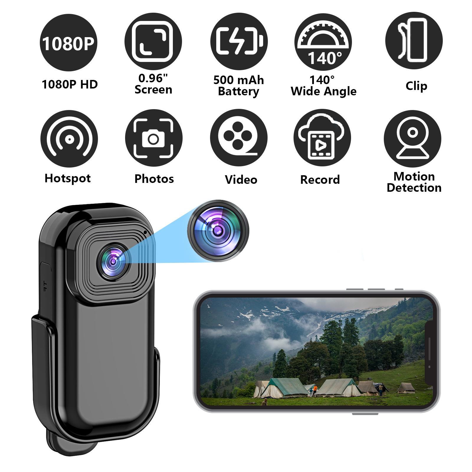 

L11WIFI 1080P Портативний спортивний відеореєстратор для активного відпочинку Thumb Camera Black