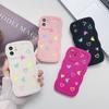 Silicone Phone Case For iPhone 11 6s SE 2020 16 7 8 Plus 13 15 14 Pro Max 12 XR Wave Shockproof Soft Love Heart Cover Funda
