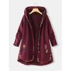 Women's Spring and Autumn Long Sleeve Loose Hooded Tops Plus Size Mid-Length Casual Jacket