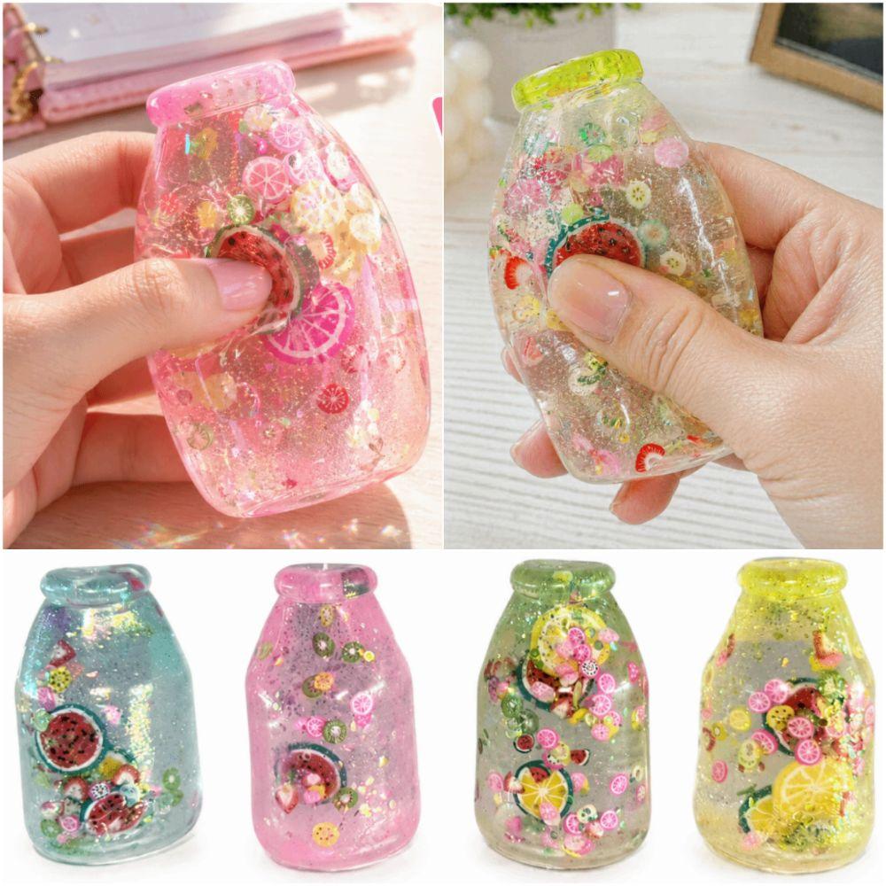 Multicolor Drifting Bottle Squeeze Toys Colorful Sequins Stress Ball Toy Pinch Le for Adults