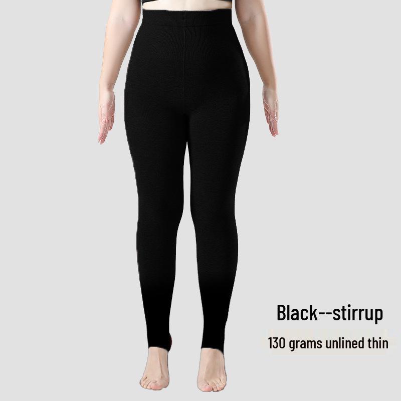 Women's Plus Size Warm Autumn/Winter Leggings: Velvet-Lined, Cotton, No Drooping, Fits Up To 200 Jin