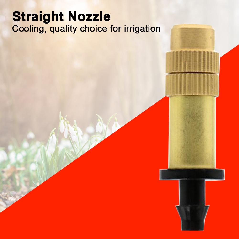 5pcs Fogging Cooling Nozzles Copper Misting Nozzle Automatic Spraying Atomizing Sprayer Connecting 4/7 Hairpipe Irrigation Tools